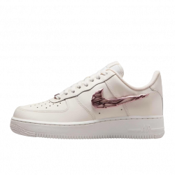 Nike Air Force 1 Low Liquid Metal Swoosh Metallic Rose Gold (W)