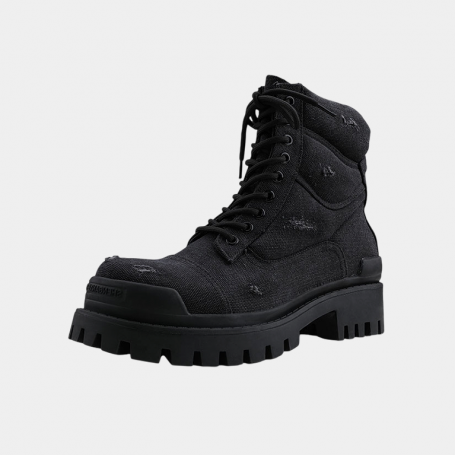 Ботинки Hanqiaoriji Ripped Canvas Boots Black