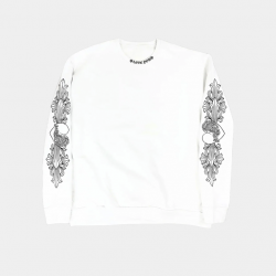 Свитшот Chrome Hearts Heart Logo Crewneck White