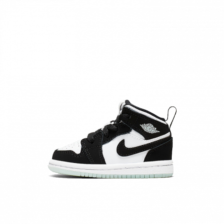 Air Jordan 1 Mid White Black Teal Tint (TD) (Kids)