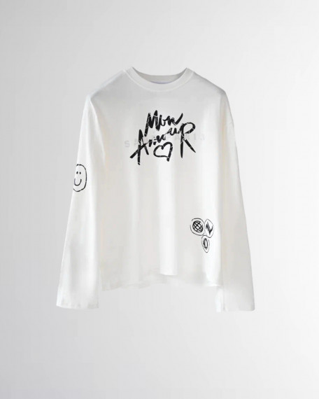 Лонгслив Sabe Mon Amour White Long Sleeve