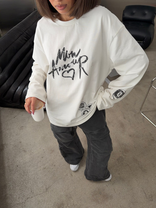 Лонгслив Sabe Mon Amour White Long Sleeve