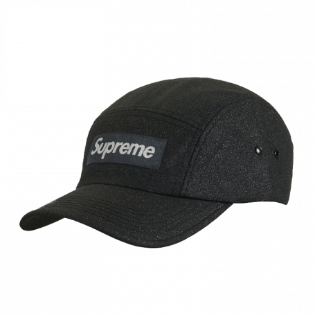 Supreme Glitter Cordura Camp Cap Black