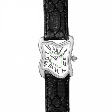Часы Laphont Square Melting Watch Silver Large Black