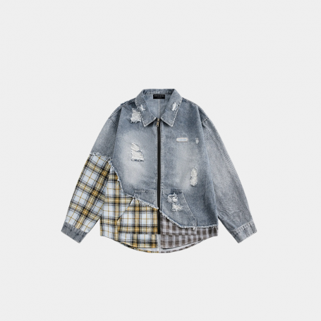 Джинсовая куртка Moo & Tonal Antique Effect Denim Jacket Blue