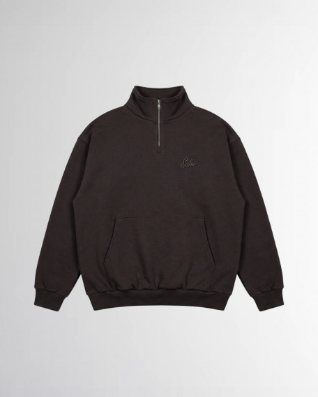 Зип-анорак Sabe Paris Cotton 3D Logo Half-Zip Dark Brown