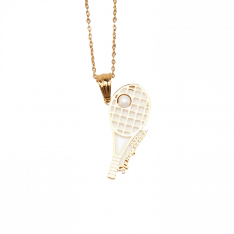 Подвеска Sporty & Rich Tennis Pearl Unisex Necklace Golden