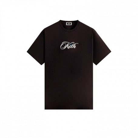 Kith Cursive Logo Tee Black