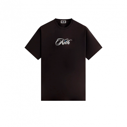 Kith Cursive Logo Tee Black