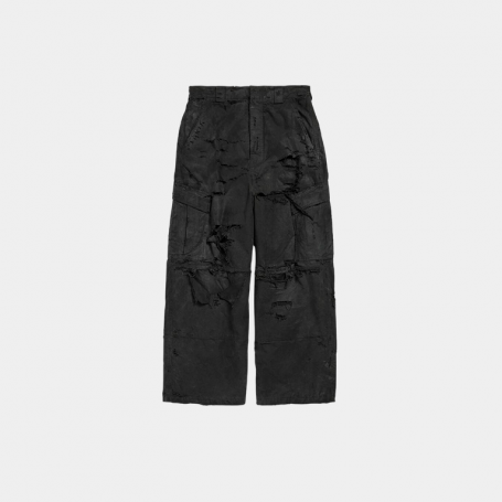 Штаны Balenciaga Distressed Large Cargo Pants Black
