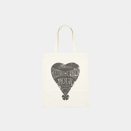 Шопер Roaringwild Arch Black Heart Logo Canvas Bag White