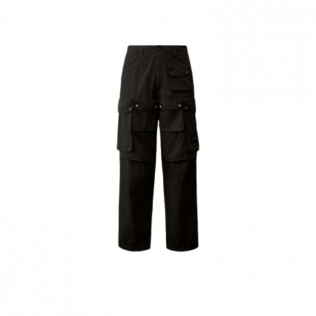 C.P.Company Rip-Stop Cotton Loose Utility Cargo Pant Black