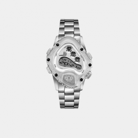 Часы LAARVEE SGK001 Silver Precision Steel: White Bezel & White Dial