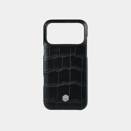 Чехол Marina De Golle Crocodile Leather Case Black