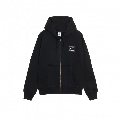 Stussy x Nike Stone Washed Fleece Zip Hoodie Black