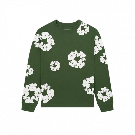 Лонгслив Denim Tears Long Sleeve Cotton Wreath Tee Green