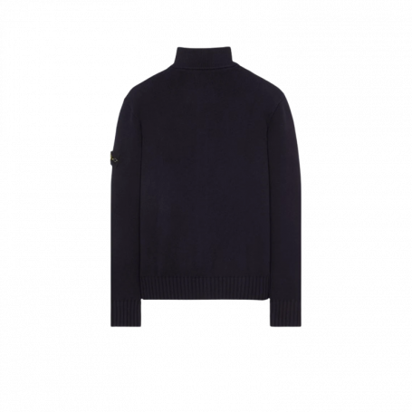 Stone Island Compass-Motif Knitted Cardigan Black