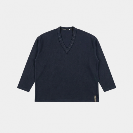 Лонгслив Algebraic Average Hunter V-Neck Long Sleeve Navy