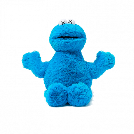 KAWS Sesame Street Uniqlo Cookie Monster Plush Toy Blue