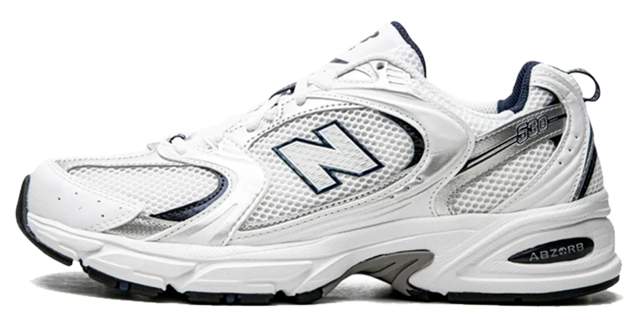 New Balance 530 White Silver Navy