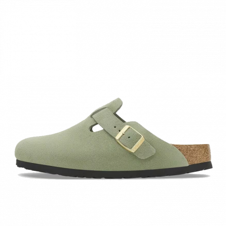 Сандали Birkenstock Boston Suede Leather Green Tea