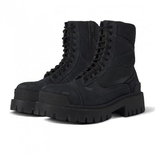 Ботинки Balenciaga Combat Strike 20mm Boot Cotton Black