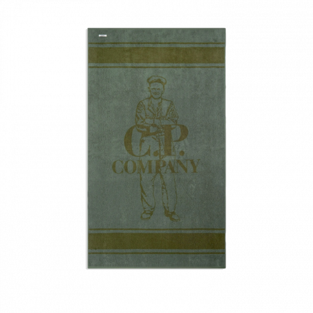 C.P.Company British Sailor Graphic Towel Beach Khaki/Teal