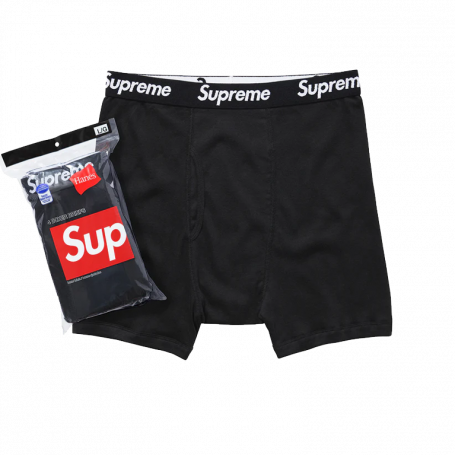 Supreme Hanes Boxer Briefs (4 Pack) Black
