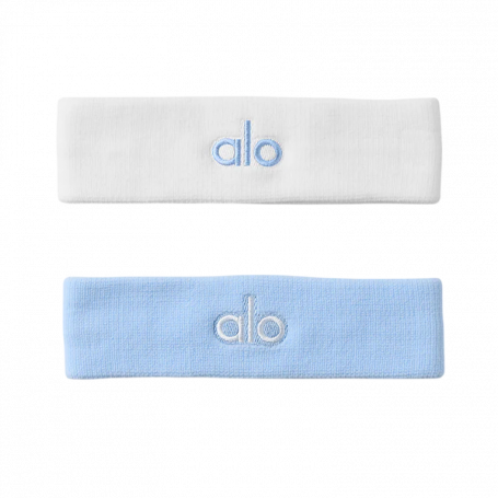 Набор повязок Alo Yoga Glow Sweatband (2-Pack) Seashell Blue