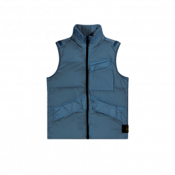 Stone Island Crinkle Reps Down Gilet In Dark Blue
