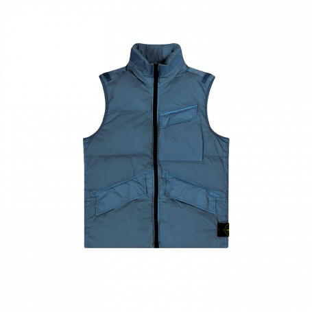 Stone Island Crinkle Reps Down Gilet In Dark Blue