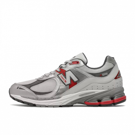 New Balance 2002R Silver Metallic Team Red