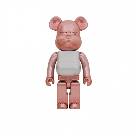 Bearbrick Medicom Toy Plus 1000% Pink Gold Chrome Ver.