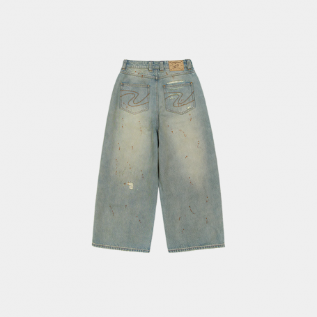 Джинсы Trendt Vision Repaired Construction Denim Jeans Blue