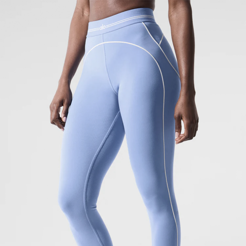 Леггинсы Alo Yoga Airbrush High-Waist Heart Throb Legging Crystal Clear Blue