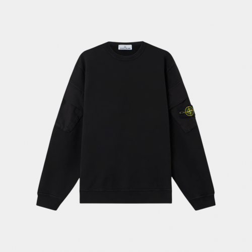 Свитшот Stone Island Felpa Cotton Crewneck Sweatshirt Black
