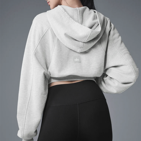 Зип-худи Alo Yoga Sweet Escape Zip Up Hoodie Athletic Heather Grey