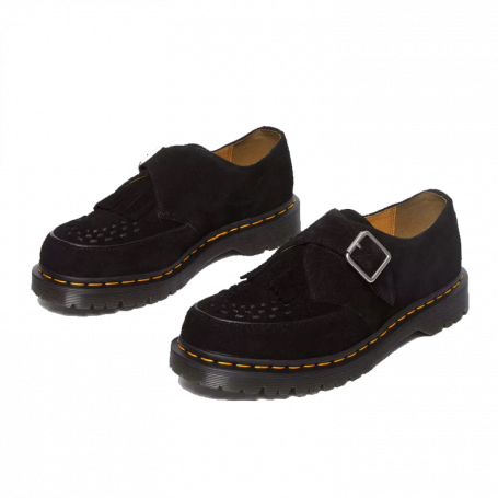 Dr.Martens Ramsey Suede Kiltie Buckle Creepers Black