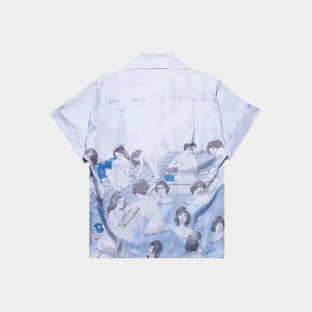 Рубашка Enfants Riches Deprimes Silk Chemise Shirt Light Blue