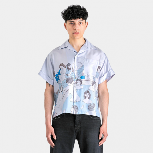 Рубашка Enfants Riches Deprimes Silk Chemise Shirt Light Blue