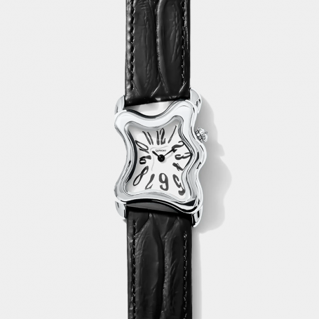 Часы Laphont Black Ooblong Silver Dial White