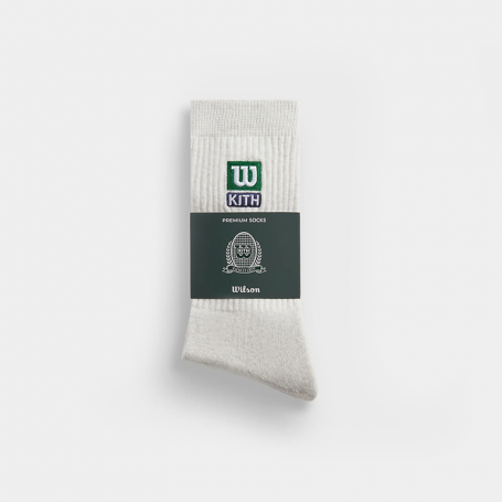 Носки Kith for Wilson Logo Crew Socks Light Heather Grey