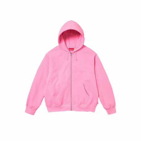 Supreme Small Box Zip Up Hooded Sweatshirt Pink