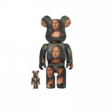 Bearbrick Leonardo De Vinci Mona Lisa 100% & 400% Set