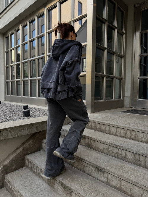 Штаны Sabe Pants Acid Wash Dark Grey