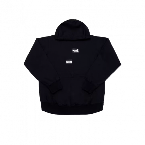 Supreme Comme des Garcons SHIRT Split Box Logo Hooded Sweatshirt Black