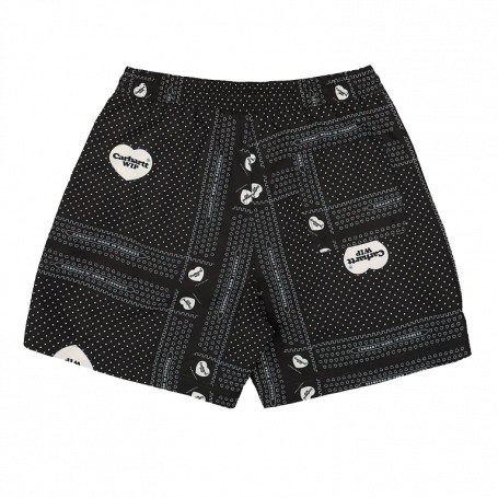 Шорты Carhartt WIP Slater Swim Trunks Heart Bandana Print Black