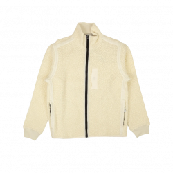 Куртка Stone Island Logo Embroidered Zipped Fleece Jacket Off White
