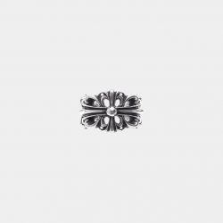 Кольцо Chrome Hearts Double Floral Silver Ring
