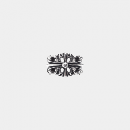 Кольцо Chrome Hearts Double Floral Silver Ring